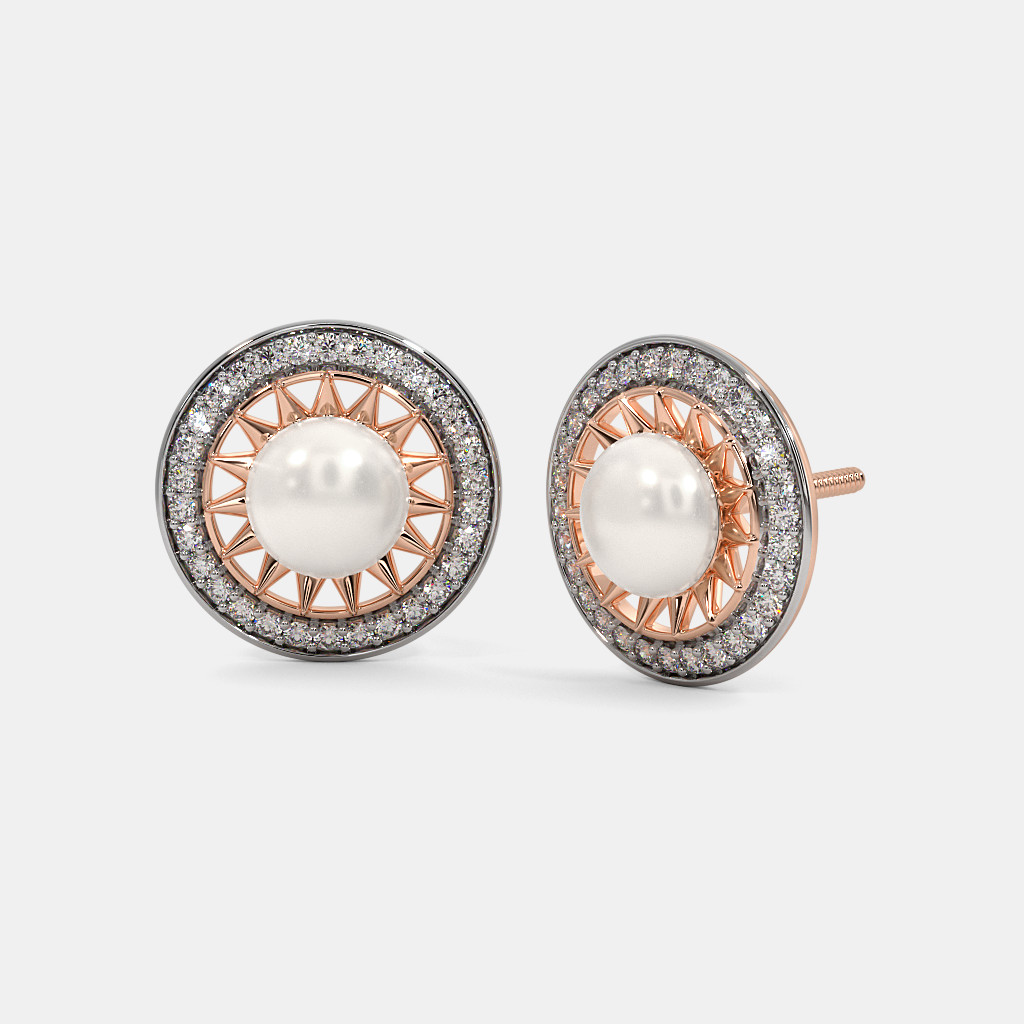 The Sun Moon Stud Earrings