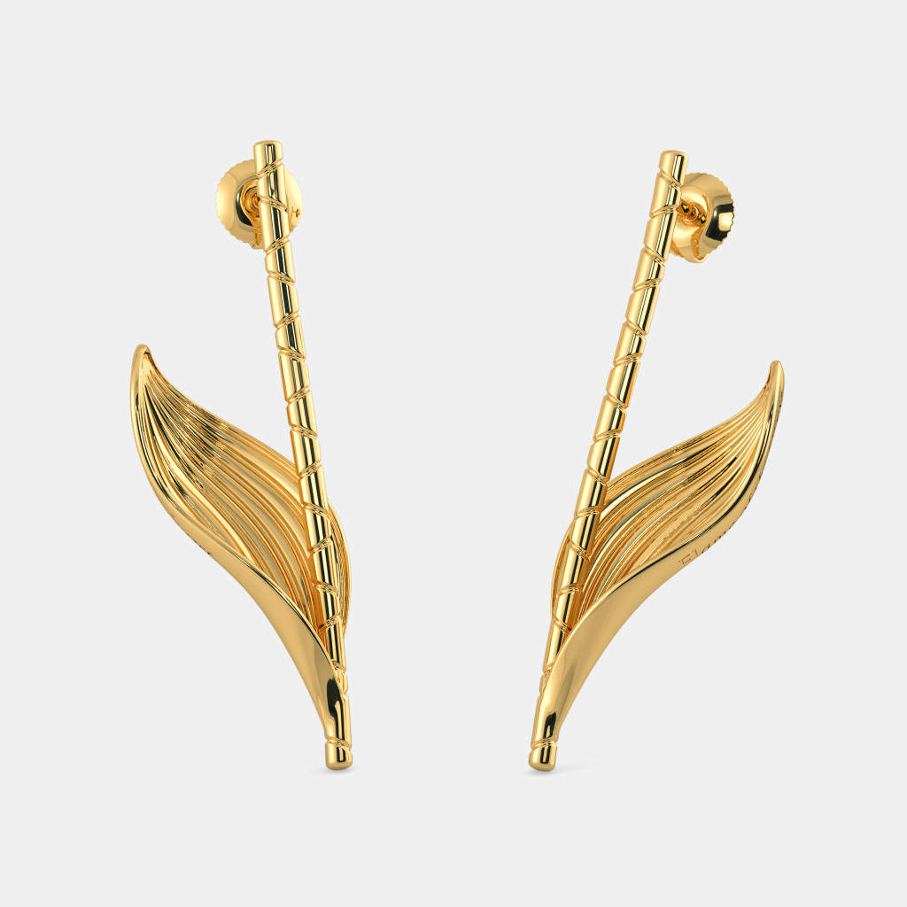 The Gold Blatt stick Drop Earrings