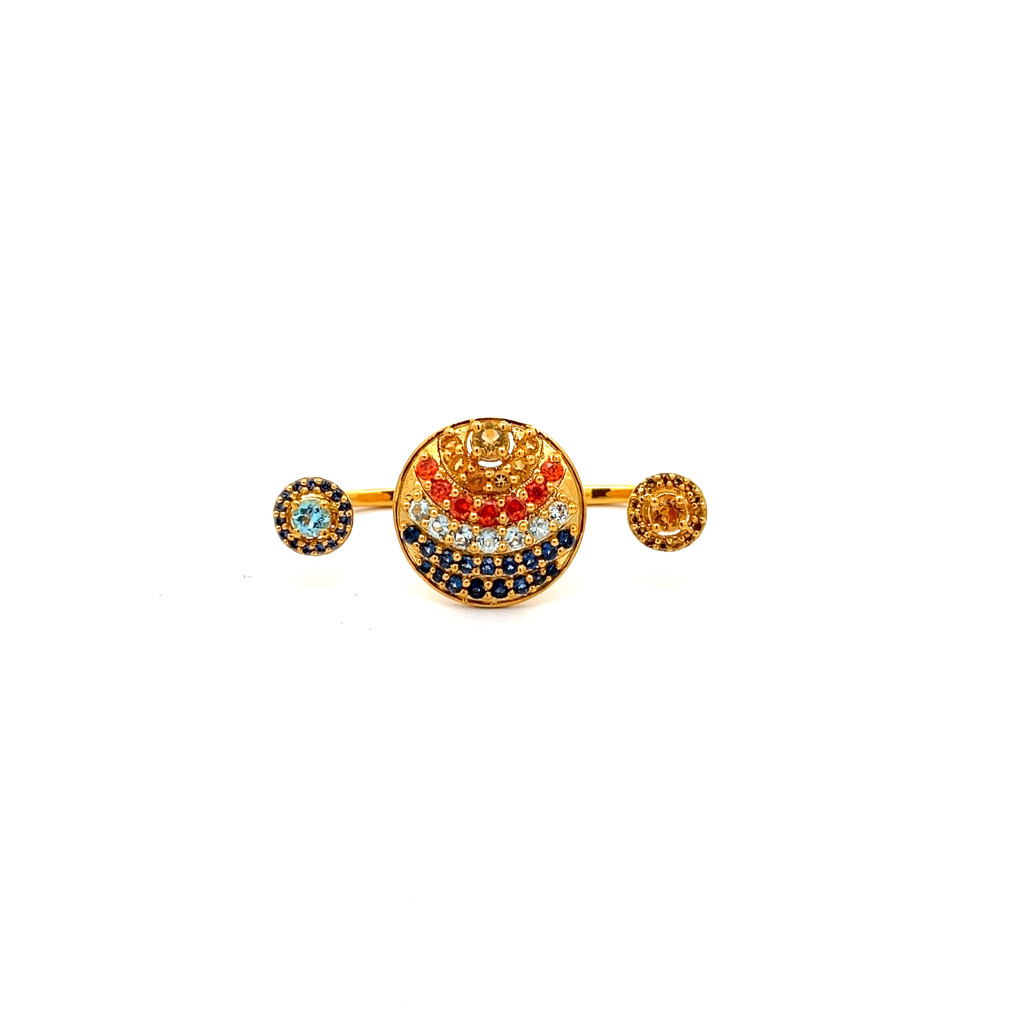The Whirling Stardust Multi Finger Ring