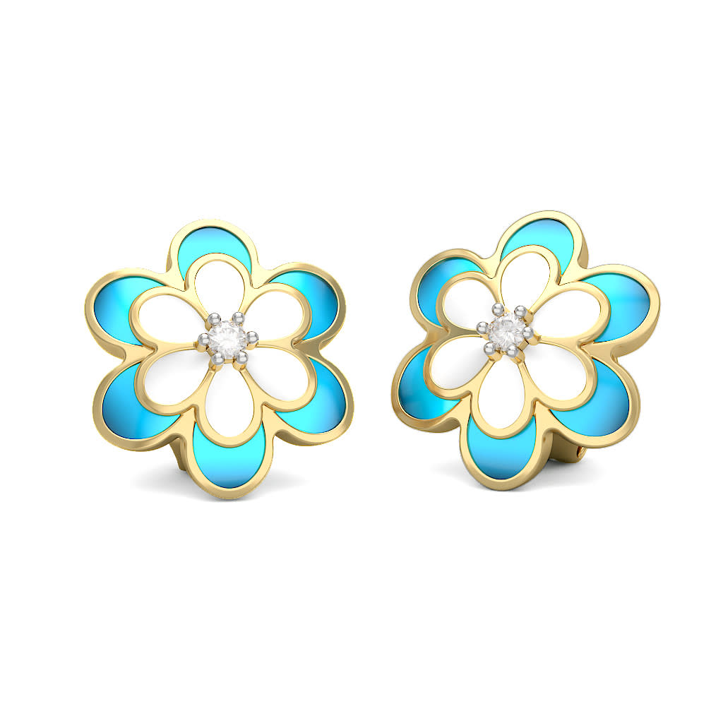 The Blue Petal Earrings for Kids