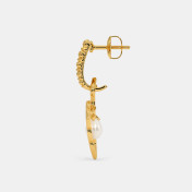 The Merina J Hoop Drop Earrings - thumb 4