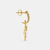 The Merina J Hoop Drop Earrings - thumb 6