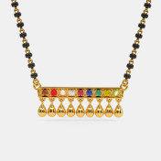 The Mythili Navaratna Mangalsutra Pendant - thumb 4