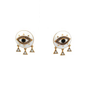 The Elyan Evil Eye Stud Earrings - thumb 3