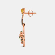 The Moss Dandelion Drop Earrings - thumb 4