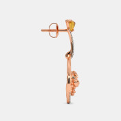 The Moss Dandelion Drop Earrings - thumb 6
