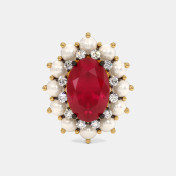 The Crimson Pearl Stud Earrings - thumb 3