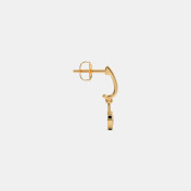 The Aarna Lock J Hoop Earrings - thumb 6