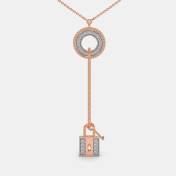 The Abrina Lock Necklace - thumb 3
