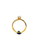 The Tereva Solitaire Couple Band For Her - thumb 2