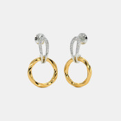 The Zadie J Hoop Drop Earrings - thumb 1