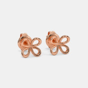 The Ilaria Multi Pierced Stud Earrings - thumb 3