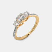The Joel Three Stone Solitaire Ring - thumb 1