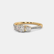 The Joel Three Stone Solitaire Ring - thumb 5
