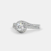 The Illusia Twisted Halo Solitiare Ring - thumb 5