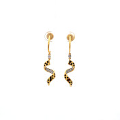 The Chessboard Dangle Hoop Earrings - thumb 3