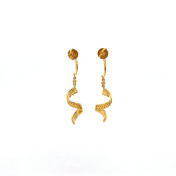 The Chessboard Dangle Hoop Earrings - thumb 5