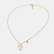 The Cross And Evil Eye Kids Necklace - thumb 2