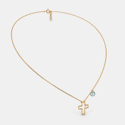The Cross And Evil Eye Kids Necklace - thumb 5