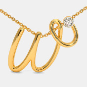 The Cursive W Necklace - thumb 4