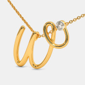 The Cursive W Necklace - thumb 1