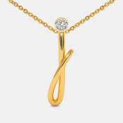 The Cursive J Necklace - thumb 4