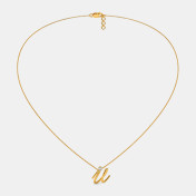 The Cursive U Necklace - thumb 3