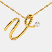 The Cursive V Necklace - thumb 4
