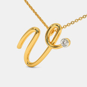 The Cursive V Necklace - thumb 1