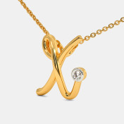 The Cursive X Necklace - thumb 1