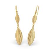 The Gold Leaf Drop Earrings - thumb 1