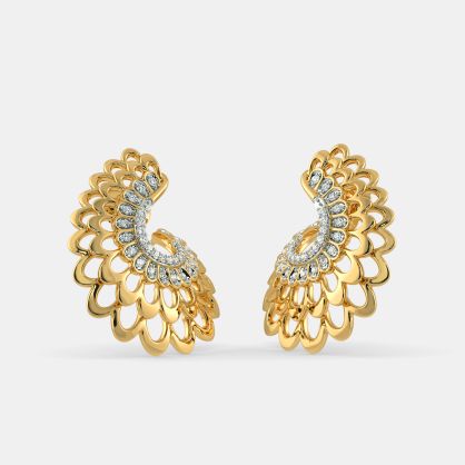 The Kalapi feather Hoop Earrings