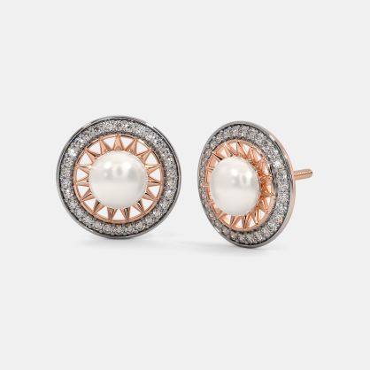 The Sun Moon Stud Earrings