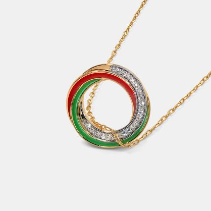The Dainty Tricolour Pendant
