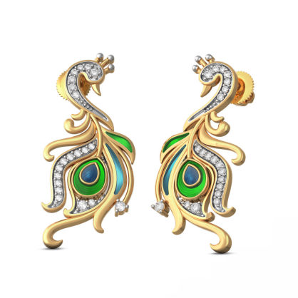 The Regal Feather Earrings