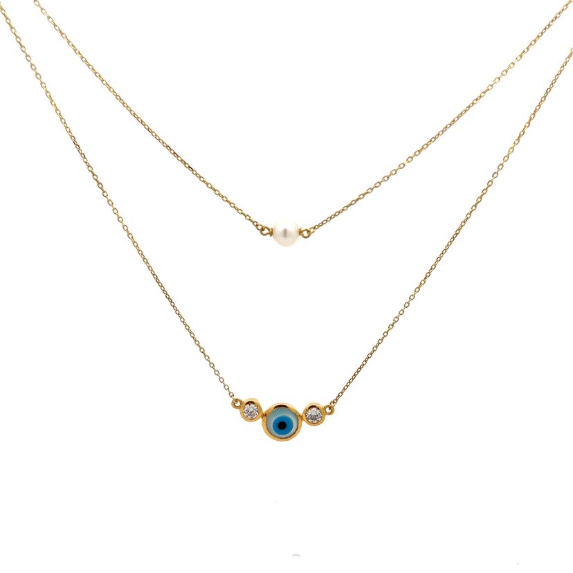 The Serenith Evil Eye Layered Necklace - image 5