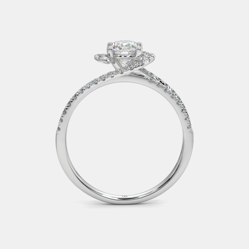 The Illusia Twisted Halo Solitiare Ring - image 7